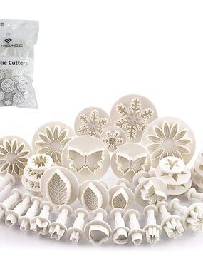 M Cake Tools 36 Piece Fondant Cake Cookie Plunger Sugarcraft Flower Leaf Butterf